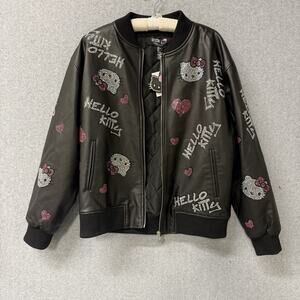 Forever 21 x Hello Kitty & Friends Rhinestone Bomber Jacket Black Women’s M NWT